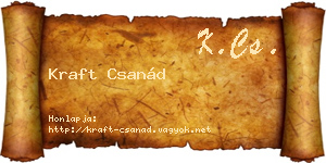 Kraft Csanád névjegykártya