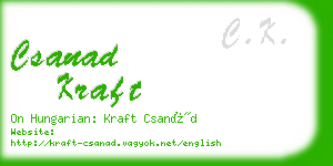 csanad kraft business card